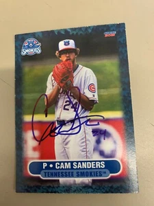 Cam Sanders Signed Card 2021 Tennessee Smokies Team Card IP Auto - Picture 1 of 1