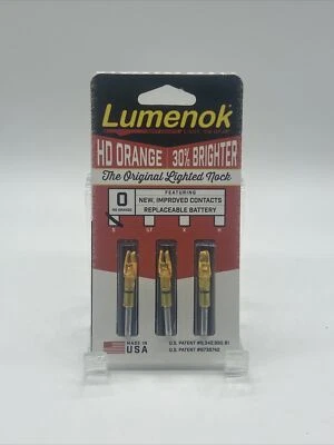Burt Coyote Lumenok Lighted Nock S SL3 HD Orange 3 Pack #00033 - Image 1 of 2