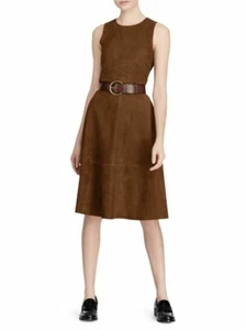 $ 998 Polo Ralph Lauren Women's Suede Brown Dress size 4 - Picture 1 of 15