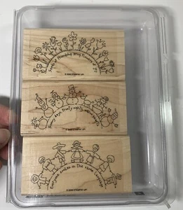 Stampin up Stamp Sets Retired - The World Over Mounted, Packaged 3 Pc 2006 - Picture 1 of 6