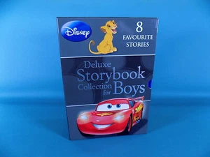 Disney Deluxe Storybook Collection For Boys Hardback 8 Stories Books + Clock - Picture 1 of 12