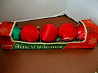 Vintage SHINE 'n' SHIMMER SATIN Non Breakable Silk Ball CHRISTMAS ORNAMENTS