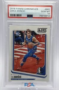 Luka Doncic RC 2018 Panini Chronicles Score  #681 PSA 10 Rookie Card