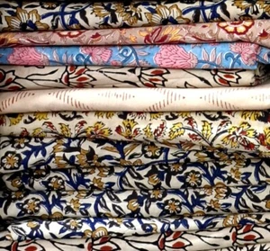 100 mtrs Mix Lot Wholesale Indian Block Print Fabric for Sewing Craft Quilting - Picture 1 of 14