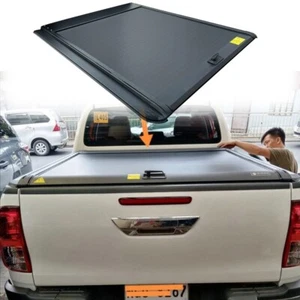 Retractable Pick Up Bed Tonneau Cover Manual Roller Lid Fits For Hilux 2016-2023 - Picture 1 of 7