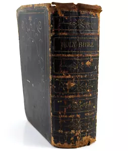 1861 Heilige Bibel Altes Neues Testament American Bible Society New Jersey Genealogie - Bild 1 von 14