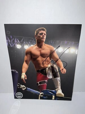 Cody Rhodes Firmado Autografiado 8x10 Foto Lucha Profesional Camisetas Certificado WWE WWF Foto 1 de 3
