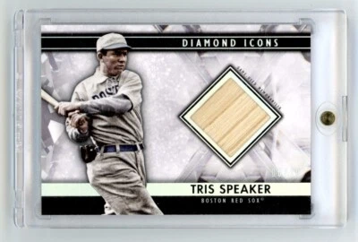 2019 Topps Diamond Icons TRIS SPEAKER Game Used Bat Holo Silver SP /10 HOF - Image 1 of 2