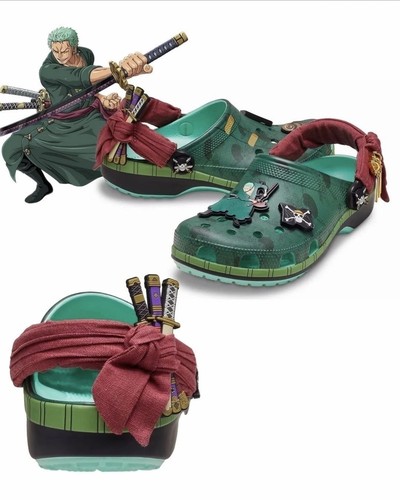 Crocs One Piece Roronoa Zoro Classic Clog 212953-90H Mens 