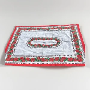 Vintage Sunweave Linen Corp Christmas Tablecloth 48x68” Cottagecore Holiday - Picture 1 of 6