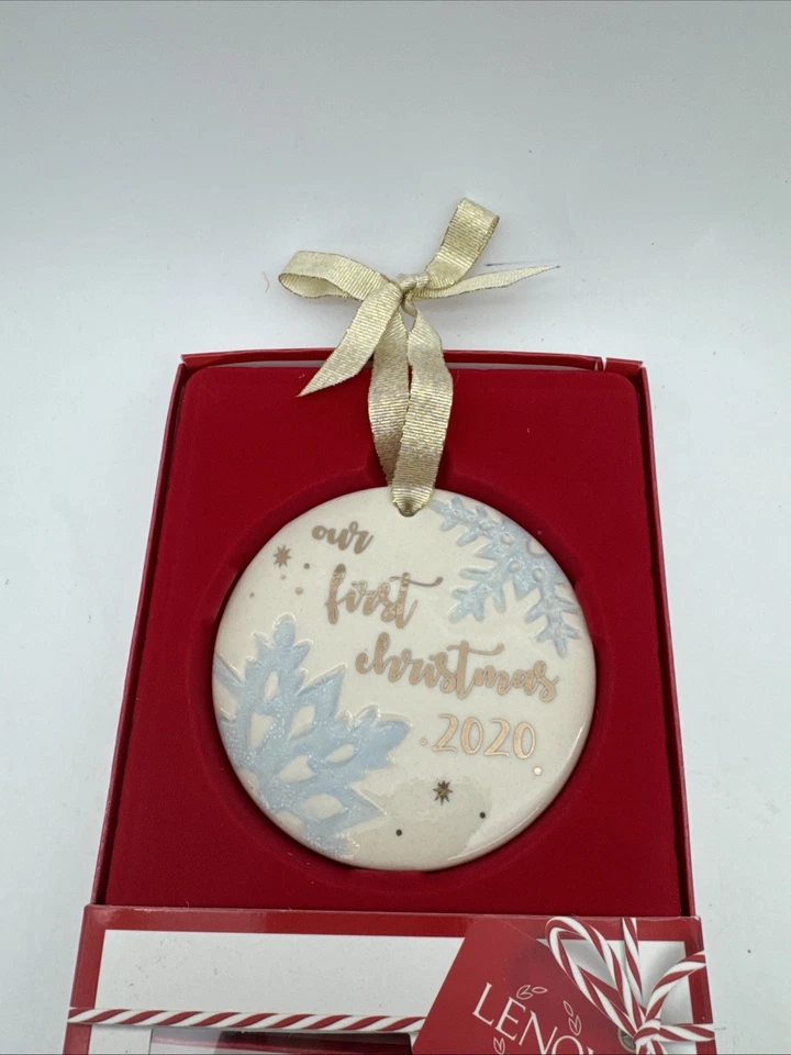 Lenox 2020 Annual “Our First Christmas” Snowflake Ornament. .