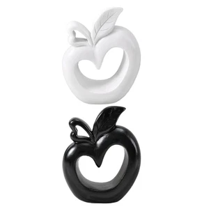 Harz Apfel Statue Skulptur Moderne Kunst Handwerk Einfach Desktop Ornament für Regal - Bild 1 von 12