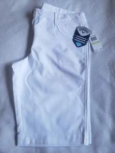 NWT Callaway Moisture Wicking Womens 4 White 20" Soft Polyester Golf Shorts $70 - Picture 1 of 21