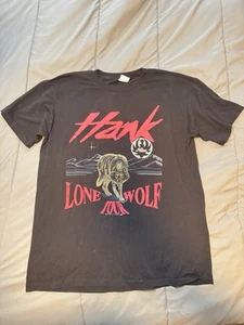 Vintage 1990 Hank Williams Jr Lone Wolf Tour T Shirt L Single Stitch XL 46-48 - Picture 1 of 7