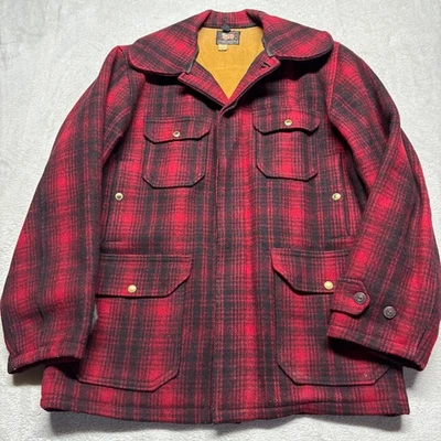 Vtg 1950s Woolrich Hunting 503 Wool Jacket Mens 40 Medium Buffalo Plaid Coat - Image 1 of 4