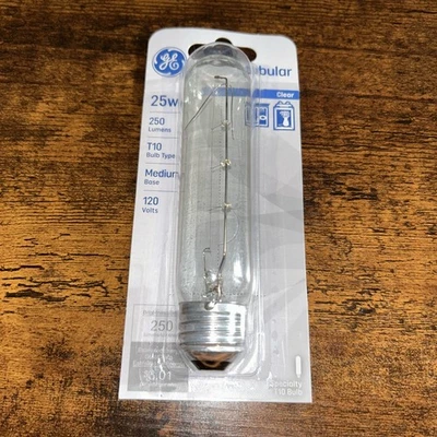GE 25-Watt Clear Appliance Aquarium T10 Tubular 5" Light Bulb 250 Lumens - Image 1 of 4