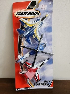 2001 Matchbox Sky Busters 3 Pack, Stealth Fighter, Attack Jet, Helicopter,  NIB! - Image 1 of 2