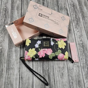 Stone Mountain Bonded Leder Geldbörse Floral Rosen Multifunktion Neu mit Etikett Box - Bild 1 von 7
