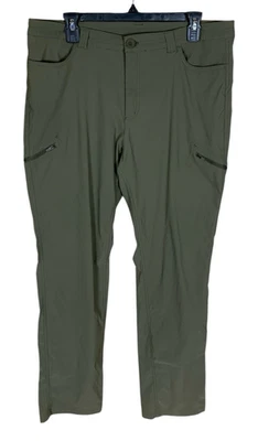 Pantalones activos para mujer Eddie Bauer verde pierna recta bolsillo cremallera exterior talla 14T Foto 1 de 4
