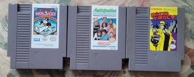 Auténtico Lote de 3 Juegos Nintendo NES 1985 - Anticipation, Monopoly y Dick Tracy Foto 1 de 4