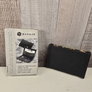 Calculadora Hanslin vintage en mini maletín - negra - Imagen 1 de 21