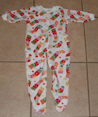 Niñas Talla 12 Meses Suave Vellón Vacaciones Navidad Medias Pijama Pies Dormir Foto 1 de 3