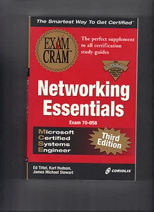 MCSE Networking Essentials Exam Cram by Ed Tittel (2000, Paperback) 1576106217 - Foto 1 di 1