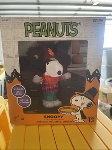 NEW Peanuts SNOOPY SCARECROW lighted Air Blown Inflatable 3.51 ft {U} - Picture 1 of 1