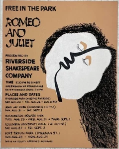 Original '77 RIVERSIDE SHAKESPEARE COMPANY 'Romeo & Juliet' NEW YORK CITY Poster - Bild 1 von 9