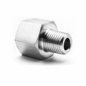 Fitting Pipe to Metric 1/2" NPT Female to M14X1.5 Male S.S. - Imagen 1 de 1