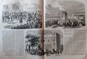 Alessandria Napoleone III Stampa Antica II Guerra Indipendenza Italiana 1859 - Imagen 1 de 4