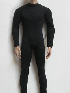 1/6 Men's Black Slim Tight Stretch Leotard Costume Fit 12" Male Figure Body Toys - Picture 1 of 4