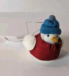 Target Wondershop Featherly Friend Christmas Ornament 2023 Fabric Bird Blue Hat - Picture 1 of 1