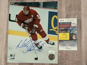Nick Nicklas Lidstrom Signed 8x10 Photo File JSA COA Detroit Red Wings Cup D - Picture 1 of 3