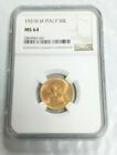 1931 R IX Italy 50 Lire Gold Coin NGC MS 64 Low Mintage 001 L416