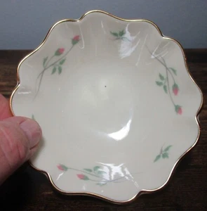 Vintage Lenox "Rose Manor" Schmuckstück/Schmuckschale, 4" ~ überbacken, Goldrand - Bild 1 von 3