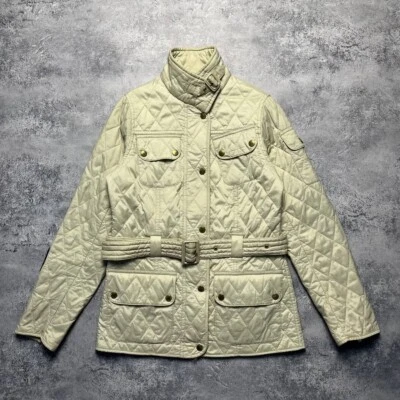 Chaqueta acolchada Barbour International para mujer talla UK 8 / EURO 34 / EE. UU. 4 blanca Foto 1 de 4
