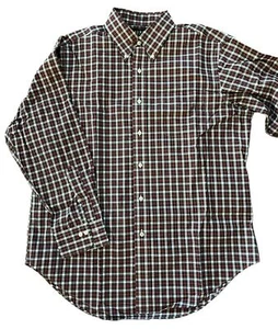 Ralph Lauren Men Plaid Button Down Shirt Size 16 Non-Iron Cotton Red - Picture 1 of 7