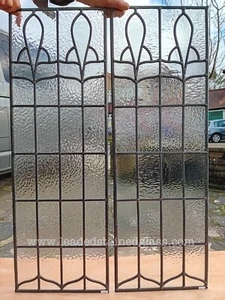 Two new leaded stained glass window panels. A1623h. DELIVERY POSSIBLE! - Picture 1 of 8
