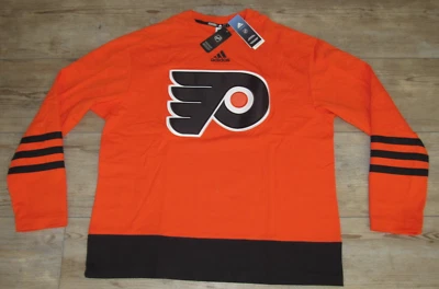Suéter suéter cuello redondo Adidas Philadelphia Flyers $120 grande para hombre Foto 1 de 3