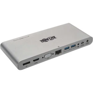 Tripp Lite U442-DOCK4-S USB-C Docking HUB Station USB-A VGA DPMI DP Gigabit RJ45 - Picture 1 of 2