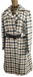 Abrigo Mujer Años 60 De Colección Talla S Cuadros Halle Bros Co Largo Hecho en Unión ¡Raro! ¡En muy buen estado! - Imagen 1 de 14