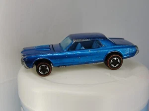 Vintage Hot Wheels Redline 1968 EARLY Blue Custom Cougar HK Blue Interior - Picture 1 of 9