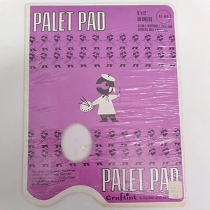 Vintage CRAFTINT Palette Pad 1957 NOS NEW 50 Sheets Acrylics Oils Temperas - Picture 1 of 8