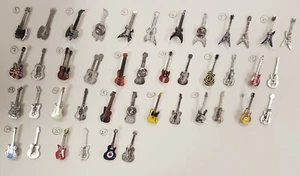 Guitar Enamel Pin Badges Zeppelin Sabbath AC/DC Foo Fighters Kiss The Who AC/DC - Picture 1 of 22