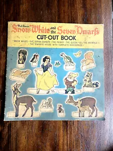 Schneewittchen & die sieben Zwerge Cut-Out Buch UNCUT 1938 Walt Disney Prod - Bild 1 von 9