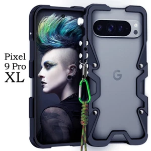 Custodia antiurto paraurti metallo alluminio con cordino per Google Pixel 9 Pro XL - Foto 1 di 14