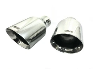 Simoni Racing Coppia Terminali Scarico in Acciaio Inox Rotondo Inclinato - Picture 1 of 8
