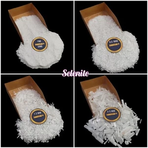 Polvo triturado grueso de selenita natural para uso en masajes fabricación de joyas - Imagen 1 de 17