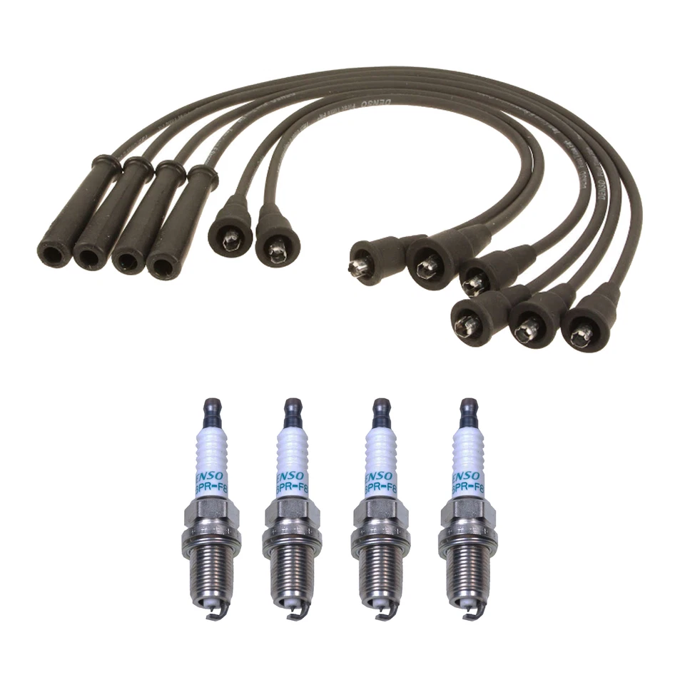 Denso Wire Set 7mm 4 Iridium LongLife Spark Plugs.032 Kit For Geo Tracker 1.6 95 - Image 1 of 1